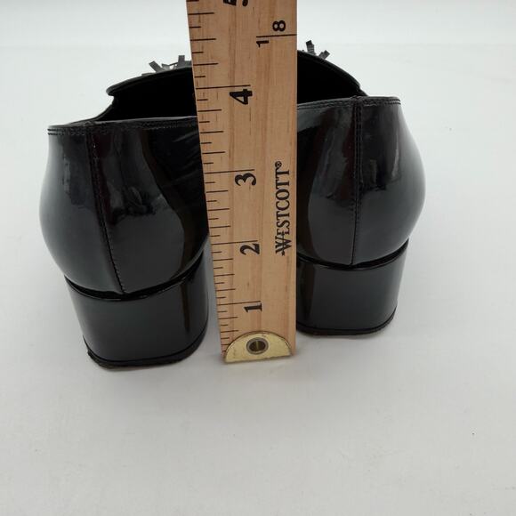 Saint Laurent Elegant Patent Leather Tassel Accents Pumps Women's Size 7 IT 37 - Picture 5 of 8